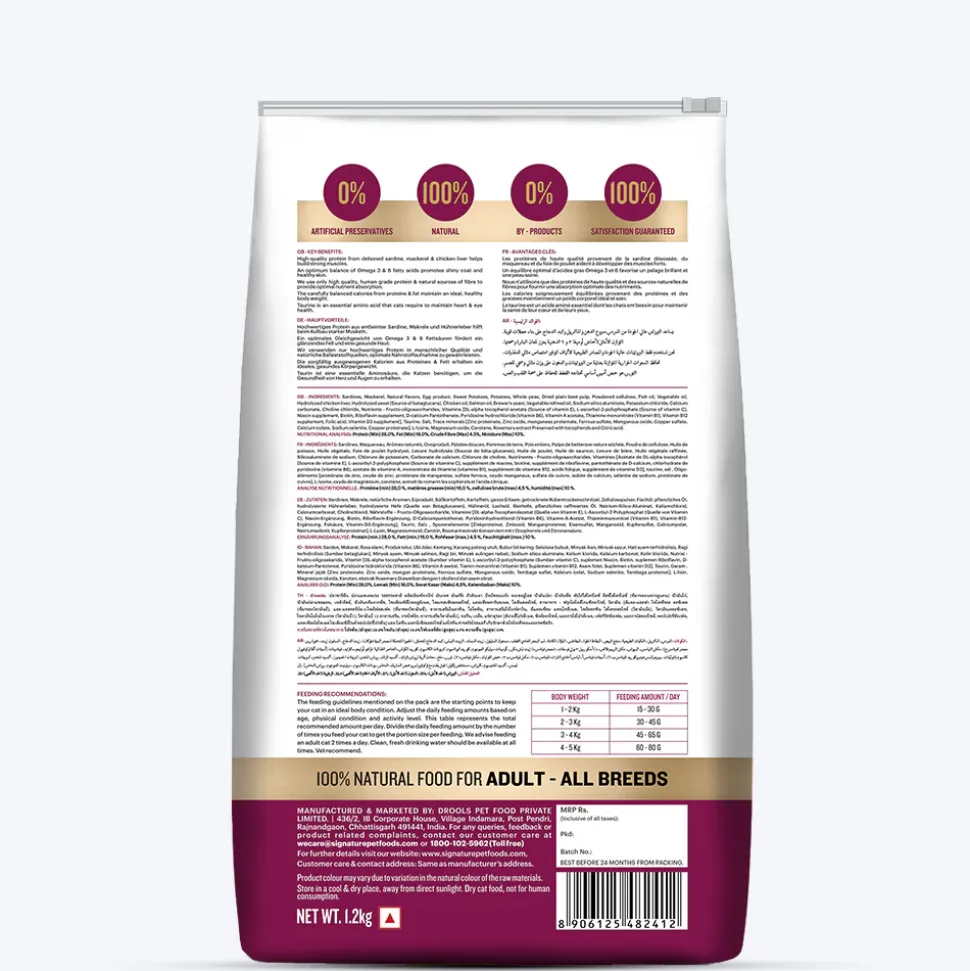 Signature Grain Zero Adult Dry Cat Food (All Breed Formula)