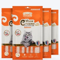 Signature Grain Zero Woow Creamy Salmon Lickable Treats For Cat & Kitten - 75 g