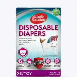 Simple Solution Disposable Dog Diapers - Pack of 12 (In multiple sizes)