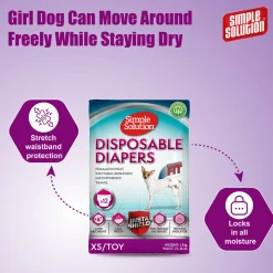 Simple Solution Disposable Dog Diapers - Pack of 12 (In multiple sizes)