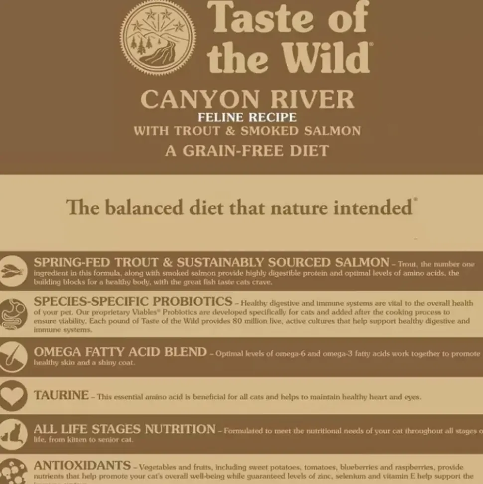 Taste of the Wild Grain Free Dry Cat Food (Trout & Smoked Salmon) - 2 kg