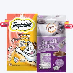 Temptations & Gnawlers Salmon Surprise Treat Combo For Cat