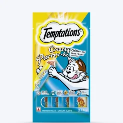 Temptations Creamy Purrrr-ee Lickable Cat Treats, Chicken & Tuna Flavour - 48 g (4 pieces)