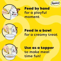 Temptations Creamy Purrrr-ee Chicken & Tuna Flavors Cat Treats - 240 gm (20 x 12gm)