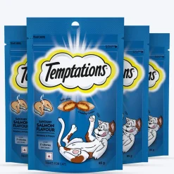 Temptations Crunchy Cat Treats, Savoury Salmon Flavour - 85g