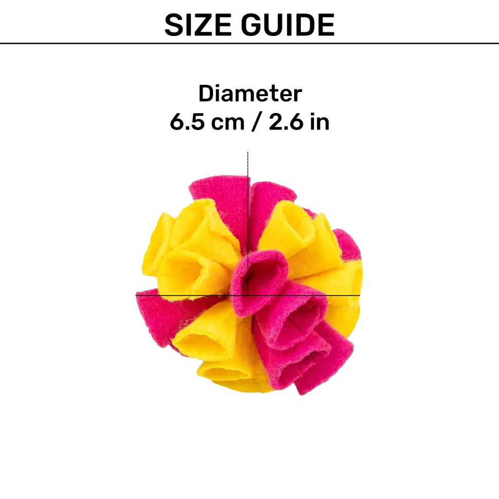 TLC Bouquet Ball Interactive Toys For Cat - Multicolor - Set of 2
