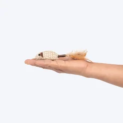 TLC Wiggle Mouse Matatabi Toy For Cat - Beige