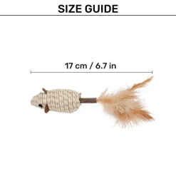 TLC Wiggle Mouse Matatabi Toy For Cat - Beige