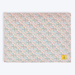 TLC Abstract Doodle Flat Haven Bed For Dog - Beige