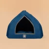 TLC Bedding With Removable Cushion For Cat & Puppy - Navy & Grey