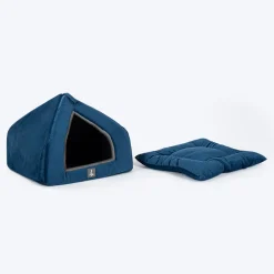 TLC Bedding With Removable Cushion For Cat & Puppy - Navy & Grey
