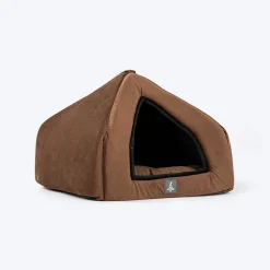 TLC Bedding With Removable Cushion For Cat & Puppy - Brown & Black