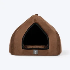 TLC Bedding With Removable Cushion For Cat & Puppy - Brown & Black