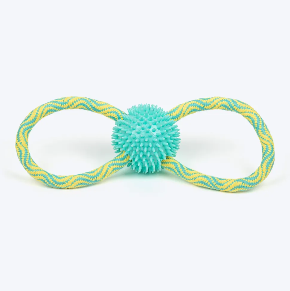 TLC Bite Loop Rope Toy For Dog - Yellow & Turquoise