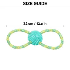 TLC Bite Loop Rope Toy For Dog - Yellow & Turquoise