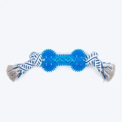 TLC Bone Rope Toy For Dog - Navy & White