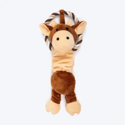 TLC Bungee Cow Squeaky Plush Toy For Dog - Brown