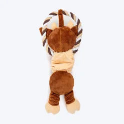 TLC Bungee Cow Squeaky Plush Toy For Dog - Brown
