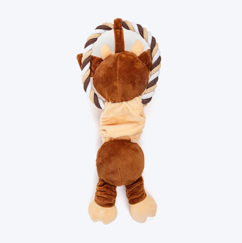TLC Bungee Cow Squeaky Plush Toy For Dog - Brown