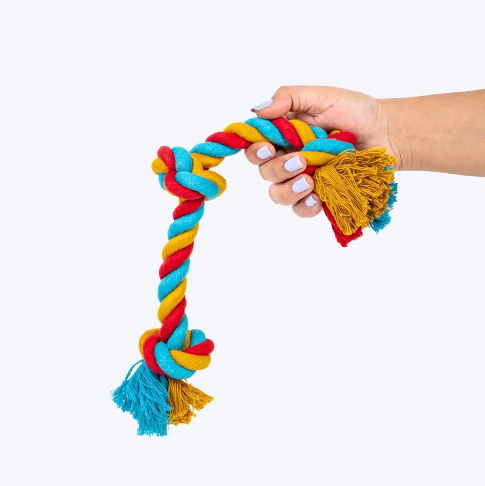 TLC 3 Knot Rope Toy For Dog - Multicolor