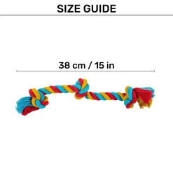 TLC 3 Knot Rope Toy For Dog - Multicolor