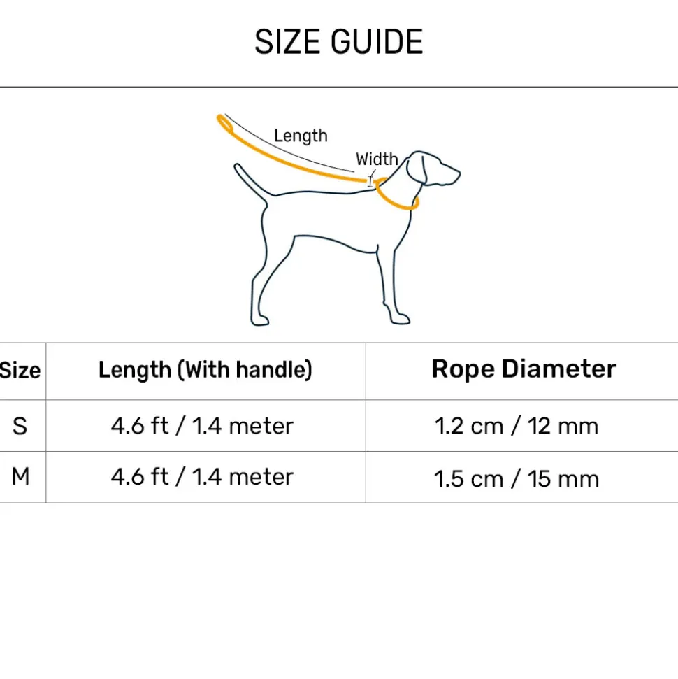 TLC Melange Rope Leash For Dog - Blue