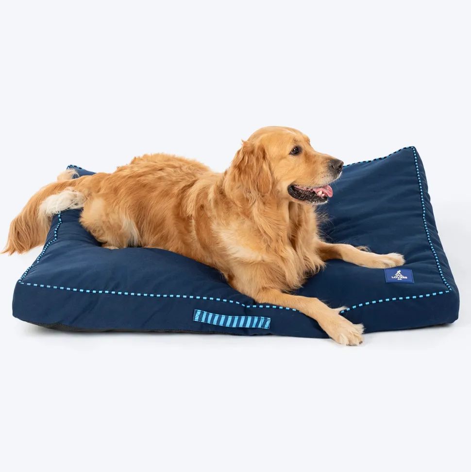 TLC Midnight Snooze Flat Heaven Bed For Dog - Navy Blue