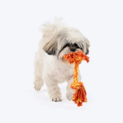 TLC Mighty Tug Rope Toy For Dog - Orange & Yellow