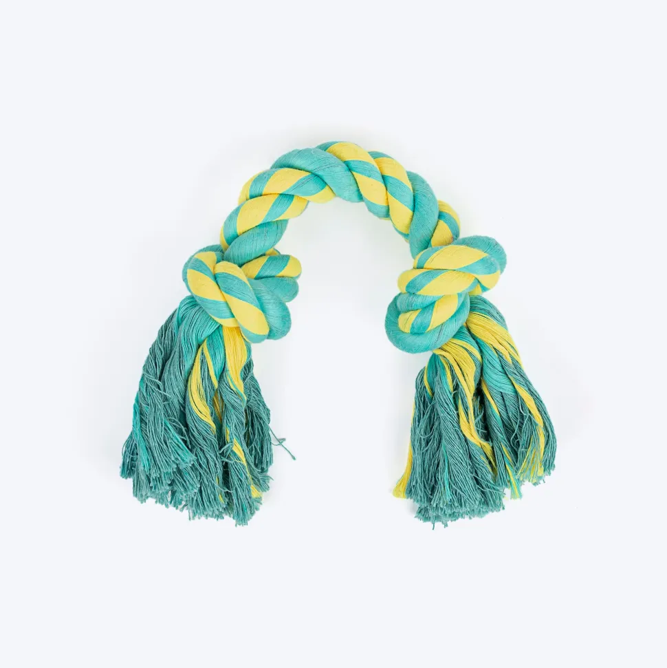 TLC Mighty Tug Rope Toy For Dog - Blue & Yellow