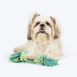 TLC Mighty Tug Rope Toy For Dog - Blue & Yellow