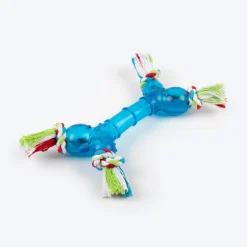 TLC Multi Material 4 Knot Rope Toy For Dog - Assorted