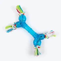 TLC Multi Material 4 Knot Rope Toy For Dog - Assorted