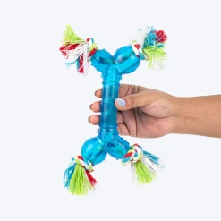 TLC Multi Material 4 Knot Rope Toy For Dog - Assorted