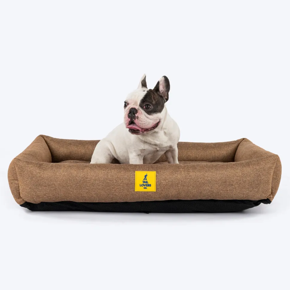 TLC Nesting Nook Bed For Dog - Golden Brown