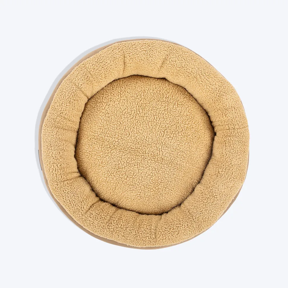 TLC Round Retreat Bed For Dog & Cat - Brown