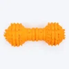 TLC Spiky Dumbbell Squeaky Chew Toy For Dog - Orange