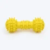 TLC Spiky Dumbbell Squeaky Chew Toy For Dog - Yellow