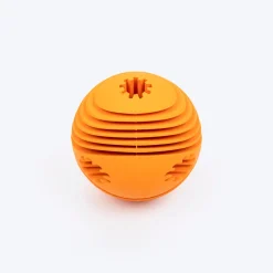 TLC Spiral Textured Ball Chew Toy For Dog - Orange