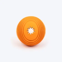 TLC Spiral Textured Ball Chew Toy For Dog - Orange