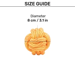 TLC Tug Knot Ball Rope Toy For Dog - Yellow & Orange
