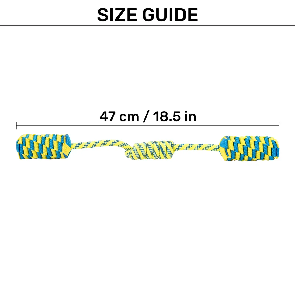 TLC Tug Loop Rope Toy For Dog - Blue & Yellow