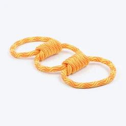 TLC Tug Trio Rope Toy For Dog - Yellow & Orange