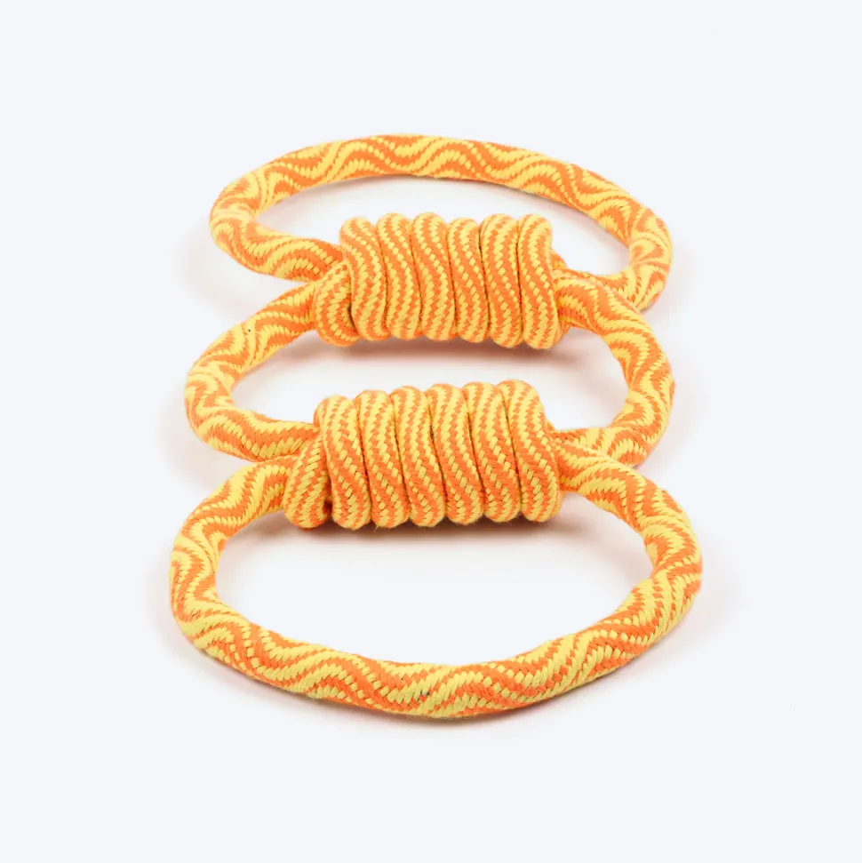 TLC Tug Trio Rope Toy For Dog - Yellow & Orange