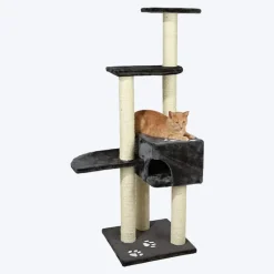 Trixie Alicante Tree Cat Scratching Post - Grey - 4.7 Feet