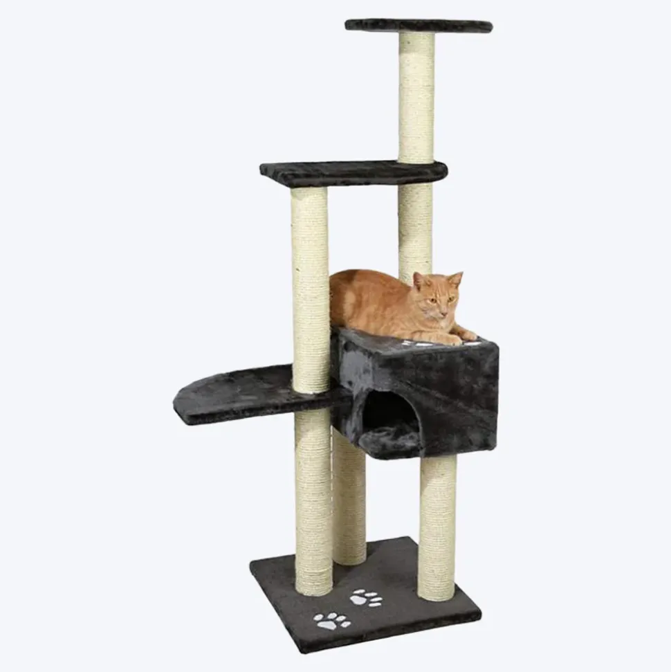 Trixie Alicante Tree Cat Scratching Post - Grey - 4.7 Feet
