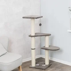 Trixie Altea Cat Scratching Post - Platinum Grey with Paw Prints - 3.8 feet