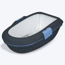 Trixie Berto Cat Litter Tray - 23 x 15 x 8 inch - Grey