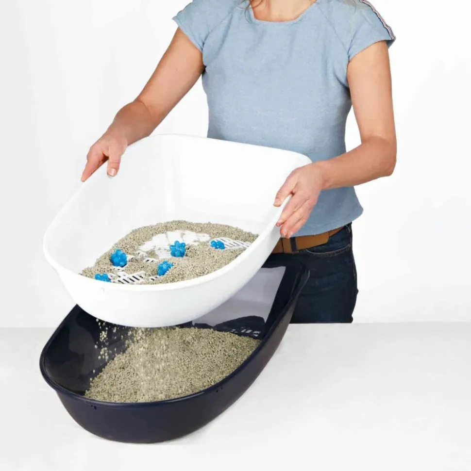Trixie Berto Cat Litter Tray - 23 x 15 x 8 inch - Grey