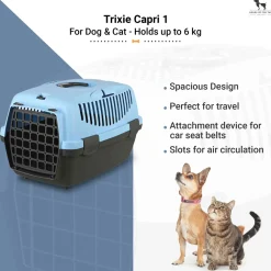 Trixie Capri 1 Dog & Cat Carrier - 19 X 13 X 12 inch - Holds up to 6 kg