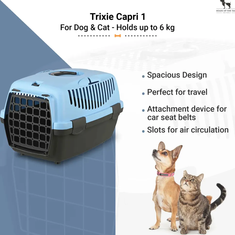 Trixie Capri 1 Dog & Cat Carrier - 19 X 13 X 12 inch - Holds up to 6 kg